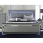 Allura Queen Bed, LED Lighting - Silver